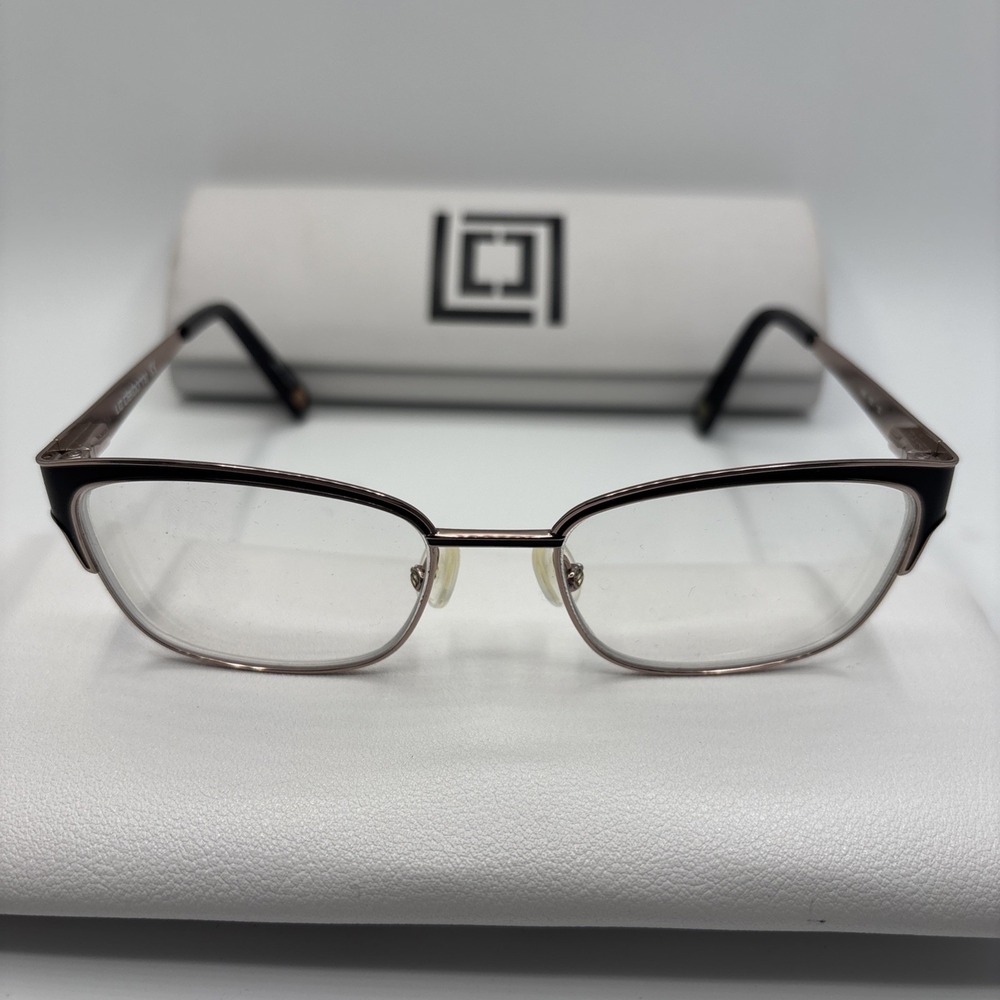 Liz Claiborne Petite Eyeglasses Frames L450 003 Black Rose Gold 48-16-130 w/case